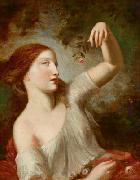Charles-Joseph Natoire Eine junge Frau mit Rosen Spain oil painting artist